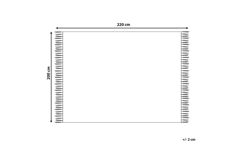 Pledd Chaohani Hvit, 200x220 cm - Hvit, 200x220 cm - Tekstiler & tepper - Tepper & pledd