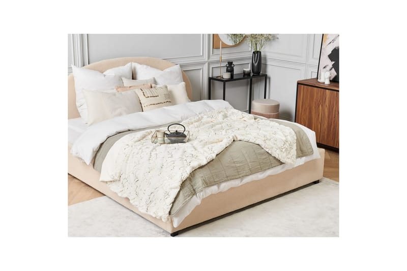 Pledd Godavari Beige/gull, 130x180 cm - Beige/gull, 130x180 cm - Tekstiler & tepper - Tepper & pledd