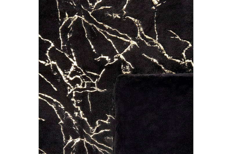 Pledd Godavari Svart/gull, 130x180 cm - Svart/gull, 130x180 cm - Tekstiler & tepper - Tepper & pledd