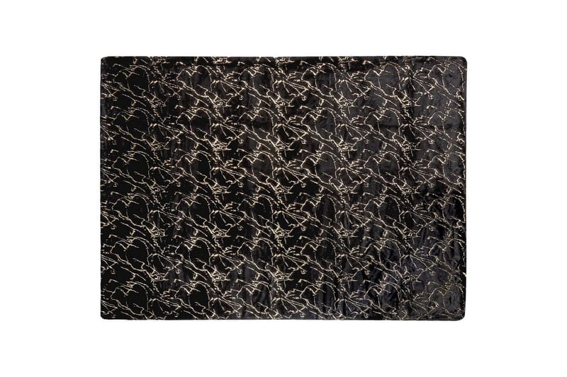 Pledd Godavari Svart/gull, 130x180 cm - Svart/gull, 130x180 cm - Tekstiler & tepper - Tepper & pledd