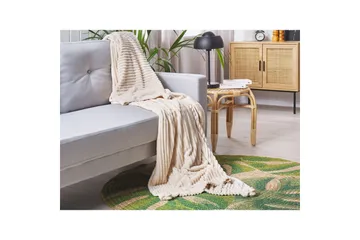 Pledd Kaweri Beige - Beige - Tekstiler & tepper - Tepper & pledd
