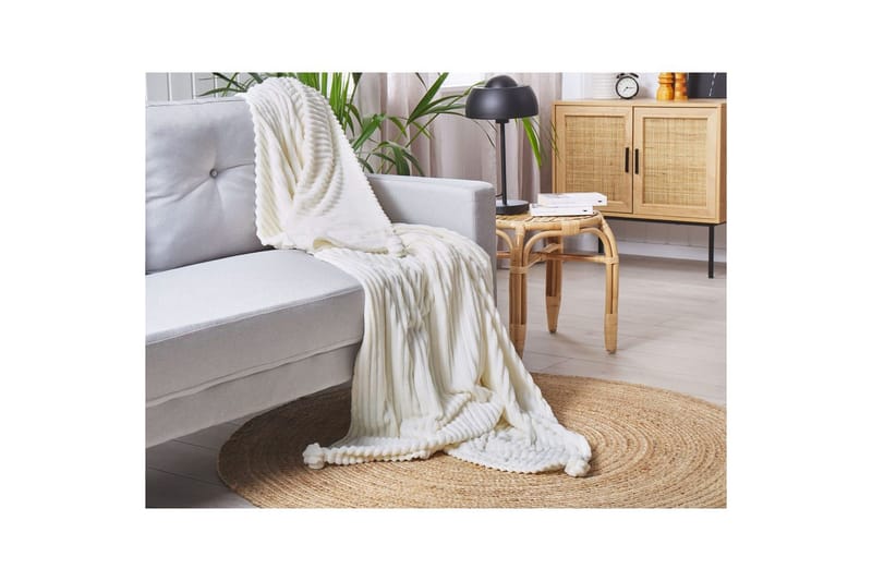 Pledd Kaweri Hvit - Hvit - Tekstiler & tepper - Tepper & pledd