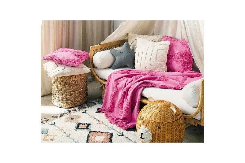 Pledd Khari Rosa - Rosa - Tekstiler & tepper - Tepper & pledd