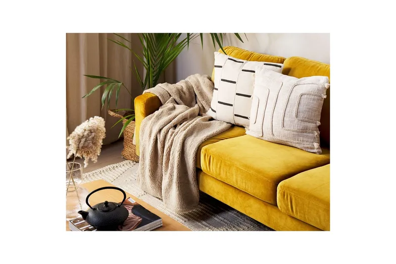 Pledd Mirge Beige - Beige - Tekstiler & tepper - Tepper & pledd