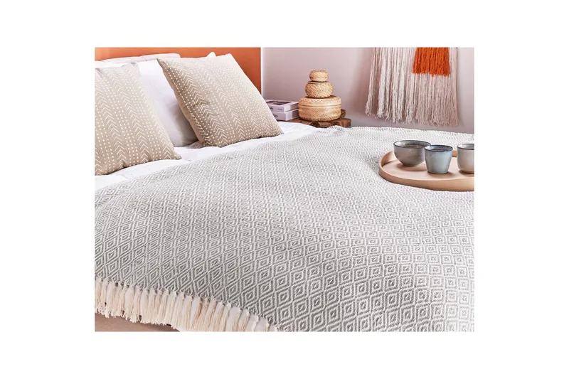 Pledd Mityal Beige/grå - Beige/grå - Tekstiler & tepper - Tepper & pledd