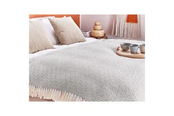 Pledd Mityal Beige/grå - Beige/grå - Tekstiler & tepper - Tepper & pledd