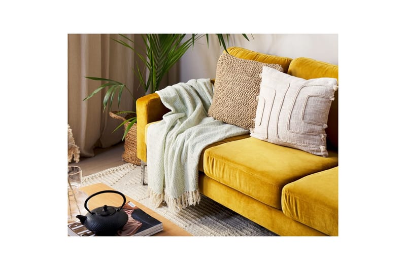 Pledd Mityal Grønn/beige - Grønn/beige - Tekstiler & tepper - Tepper & pledd
