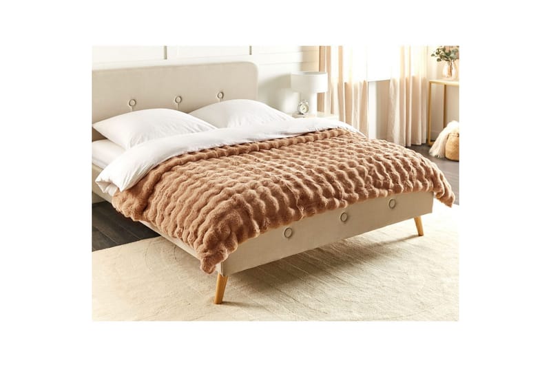 Pledd Salka Brun, 200x220 cm - Brun, 200x220 cm - Tekstiler & tepper - Tepper & pledd