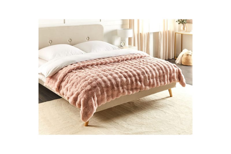 Pledd Salka Rosa, 200x220 cm - Rosa, 200x220 cm - Tekstiler & tepper - Tepper & pledd