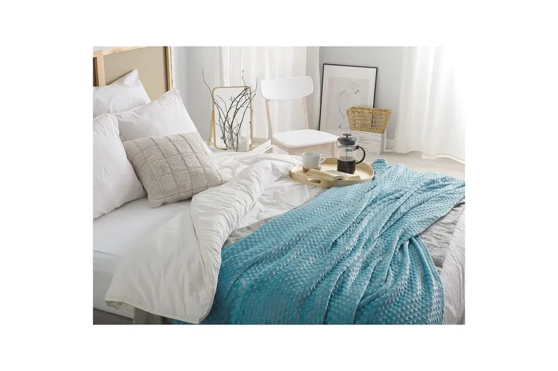 Pledd Samur Blå, 150x200 cm - Blå, 150x200 cm - Tekstiler & tepper - Tepper & pledd