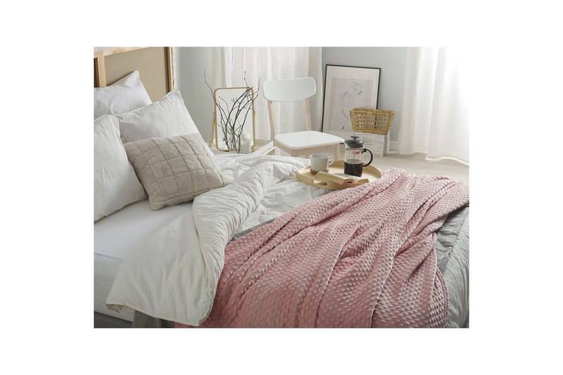 Pledd Samur Rosa, 200x220 cm - Rosa, 200x220 cm - Tekstiler & tepper - Tepper & pledd