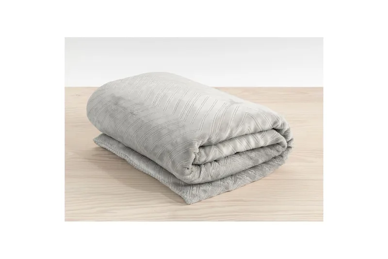 Pledd Sherpa 130 x 170 cm - Grå - Tekstiler & tepper - Tepper & pledd