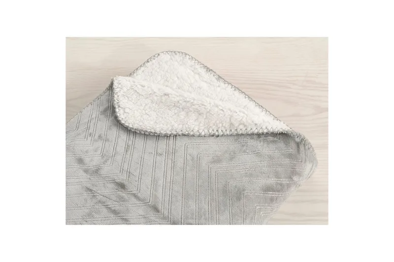 Pledd Sherpa 130 x 170 cm - Grå - Tekstiler & tepper - Tepper & pledd