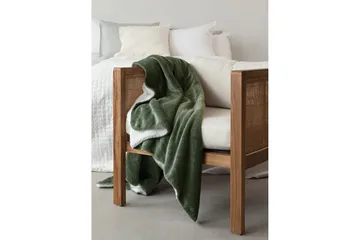Pledd Sherpa 130 x 170 cm - Grønn - Tekstiler & tepper - Tepper & pledd