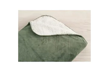 Pledd Sherpa 130 x 170 cm - Grønn - Tekstiler & tepper - Tepper & pledd