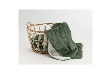 Pledd Sherpa 130 x 170 cm - Grønn - Tekstiler & tepper - Tepper & pledd