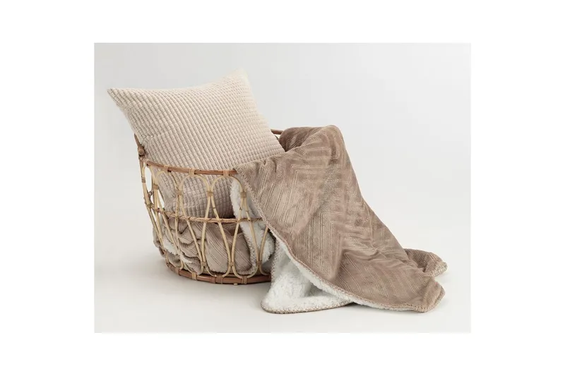 Pledd Sherpa 130 x 170 cm - Lin - Tekstiler & tepper - Tepper & pledd