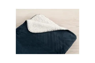Pledd Sherpa 130 x 170 cm - Marineblå - Tekstiler & tepper - Tepper & pledd