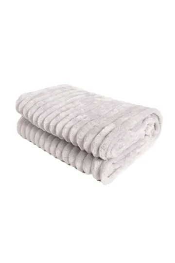 Pledd Stripe 130x170 cm - Sølv - Tekstiler & tepper - Tepper & pledd