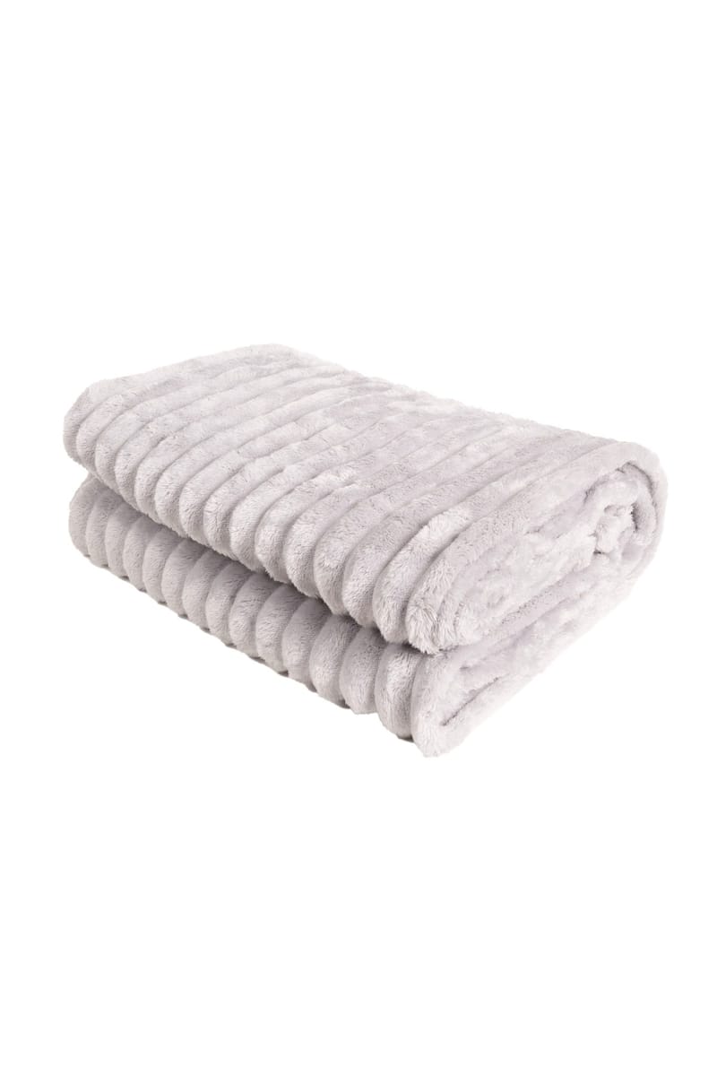 Pledd Stripe 130x170 cm - Sølv - Tekstiler & tepper - Tepper & pledd