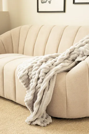 Pledd Stripe 130x170 cm - Sølv - Tekstiler & tepper - Tepper & pledd