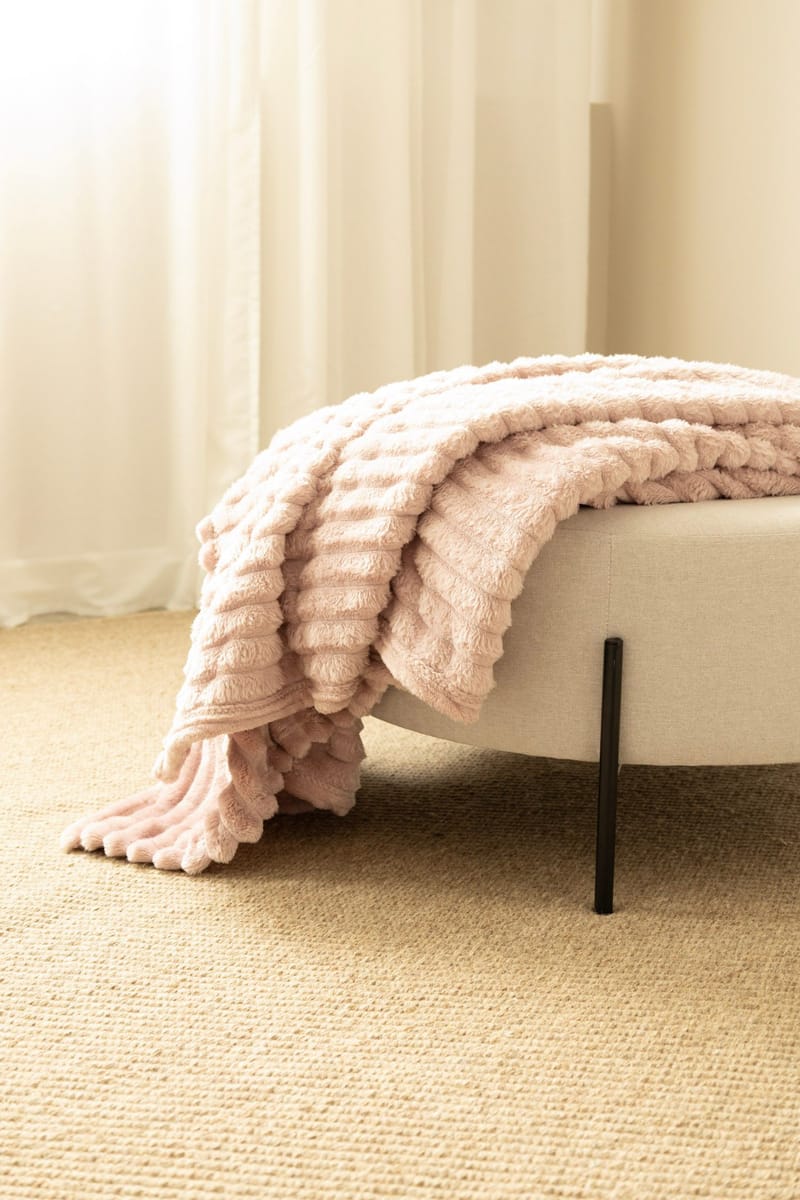 Pledd Stripe 130x170 cm - Støvrosa - Tekstiler & tepper - Tepper & pledd