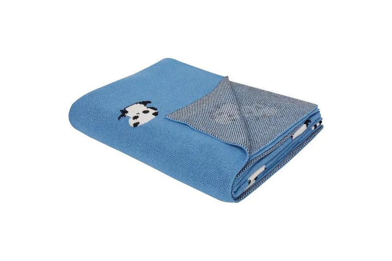 Pledd Talokan Blå/svart/hvit, Blå/svart/hvit