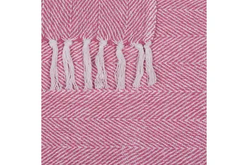 Pledd Tangier Rosa/Hvit - Rosa/Hvit - Tekstiler & tepper - Tepper & pledd