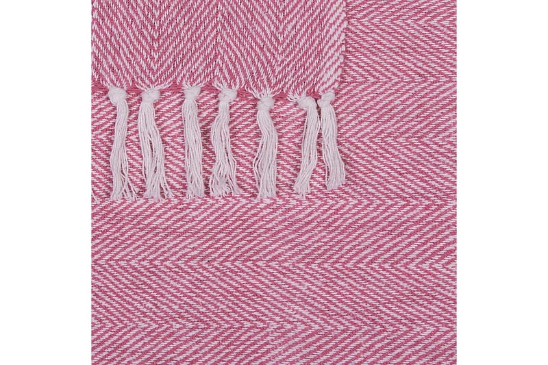 Pledd Tangier Rosa/Hvit - Rosa/Hvit - Tekstiler & tepper - Tepper & pledd