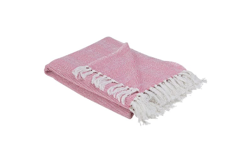 Pledd Tangier Rosa/Hvit - Rosa/Hvit - Tekstiler & tepper - Tepper & pledd