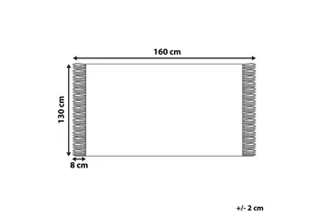 Pledd Tangier Rosa/Hvit - Rosa/Hvit - Tekstiler & tepper - Tepper & pledd