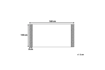 Pledd Tilmi Beige/hvit - Beige/hvit - Tekstiler & tepper - Tepper & pledd