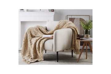 Pledd Vella Beige, 150x200 cm - Beige, 150x200 cm - Tekstiler & tepper - Tepper & pledd