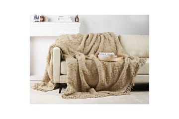 Pledd Vella Beige, 220x240 cm - Beige, 220x240 cm - Tekstiler & tepper - Tepper & pledd