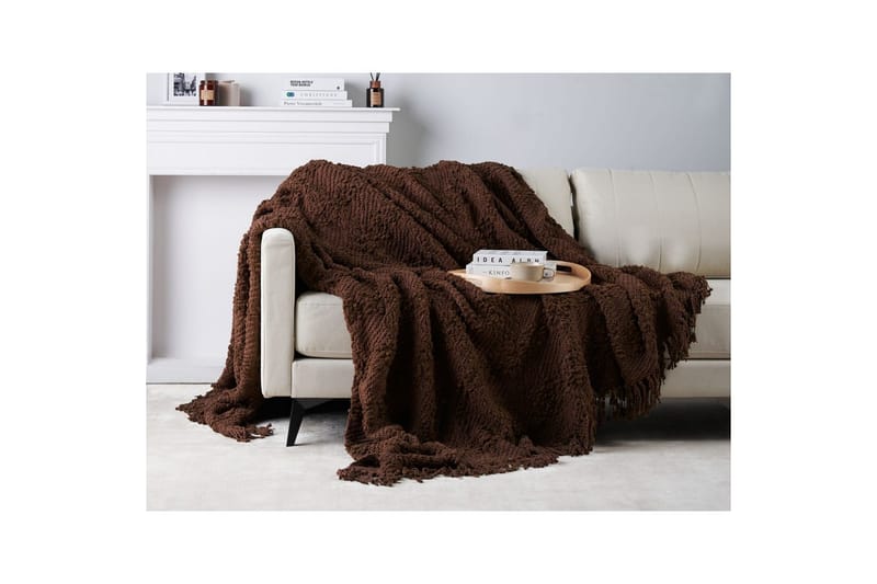 Pledd Vella Brun, 220x240 cm - Brun, 220x240 cm - Tekstiler & tepper - Tepper & pledd