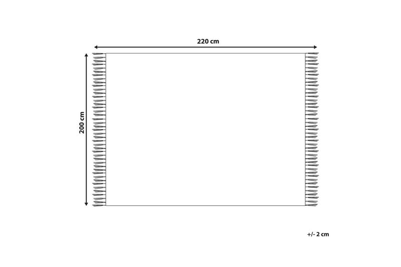 Pledd Vella Grå, 200x220 cm - Grå, 200x220 cm - Tekstiler & tepper - Tepper & pledd