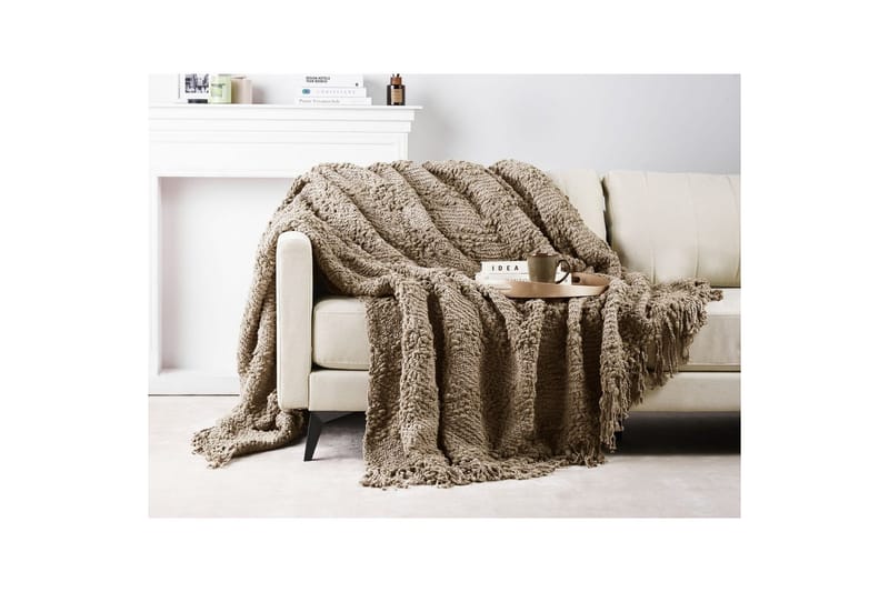 Pledd Vella Taupe, 220x240 cm - Taupe, 220x240 cm - Tekstiler & tepper - Tepper & pledd
