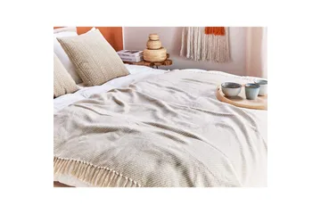Pledd Yarsa Beige - Beige - Tekstiler & tepper - Tepper & pledd