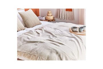 Pledd Yarsa Beige - Beige - Tekstiler & tepper - Tepper & pledd