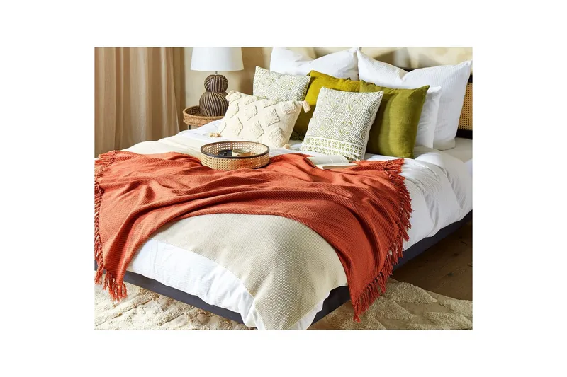 Pledd Yarsa Rød - Rød - Tekstiler & tepper - Tepper & pledd