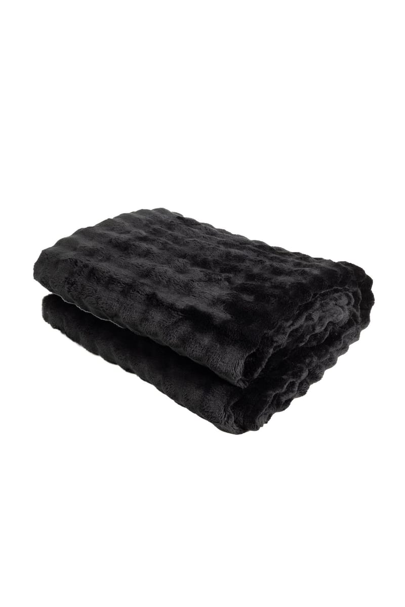 Pledd Pom Pom 130x170 cm - Svart - Tekstiler & tepper - Tepper & pledd