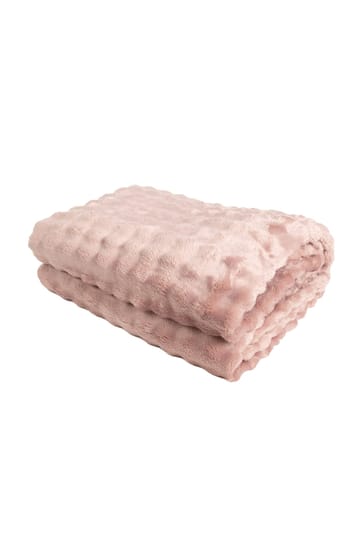 Pledd Pom Pom 130x170 cm - Støvrosa - Tekstiler & tepper - Tepper & pledd