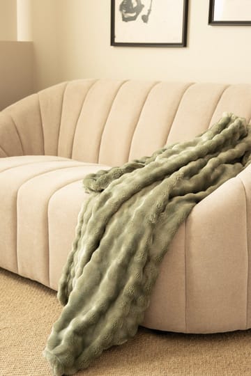 Pledd Pom Pom 130x170 cm - Grønn - Tekstiler & tepper - Tepper & pledd