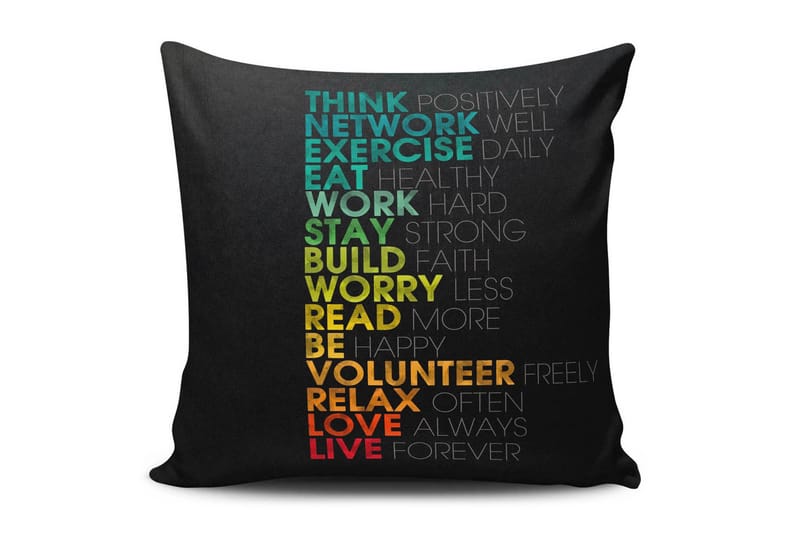 Putetrekk Cushion Love 45x45 cm - Flerfarget - Putetrekk