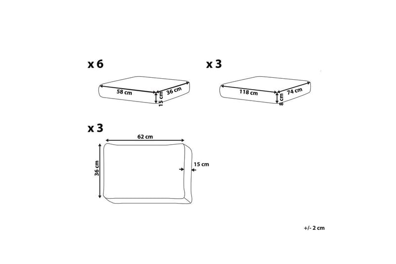 Putevar Castella Hvit - Hvit - Hagemøbler & utemiljø - Øvrig hagemøbler - Tilbehør hagemøbler - Møbeltrekkpakker