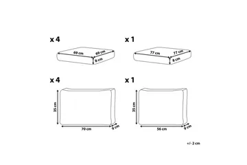 Putevar Messina Beige - Beige - Hagemøbler & utemiljø - Øvrig hagemøbler - Tilbehør hagemøbler - Møbeltrekkpakker