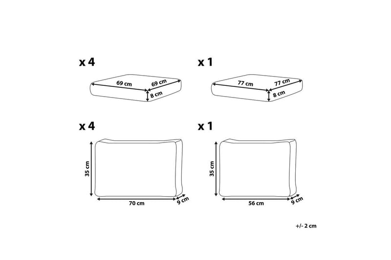 Putevar Messina Beige - Beige - Hagemøbler & utemiljø - Øvrig hagemøbler - Tilbehør hagemøbler - Møbeltrekkpakker