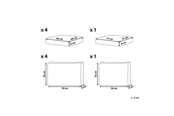 Putevar Messina Hvit - Hvit - Hagemøbler & utemiljø - Øvrig hagemøbler - Tilbehør hagemøbler - Møbeltrekkpakker