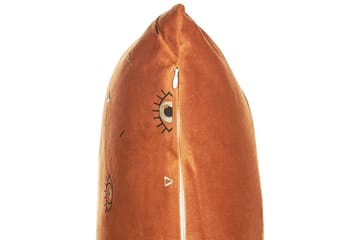 Pynteputer Aeonium sett av 2 Oransje/svart - Oransje/svart - Tekstiler & tepper - Pute & putetrekk - Pynteputer