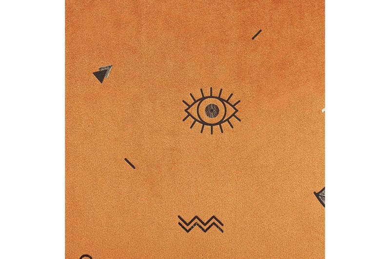 Pynteputer Aeonium sett av 2 Oransje/svart - Oransje/svart - Tekstiler & tepper - Pute & putetrekk - Pynteputer